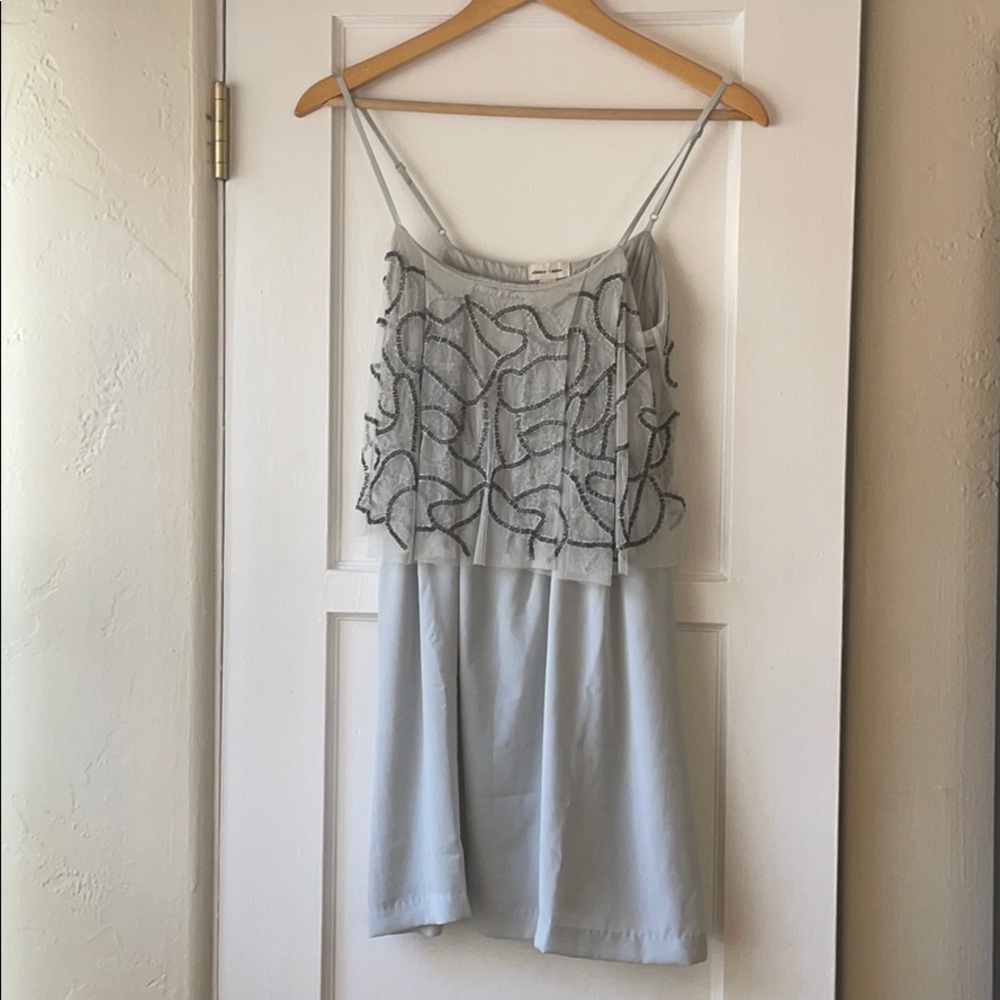Silence + Noise silver sequinned dress